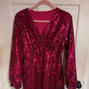Pink Sequin Dress